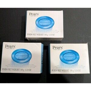 Pears Transparent Soap with Mint Extract 3 Pack Pure & Gentle Bar Soap 4.4oz